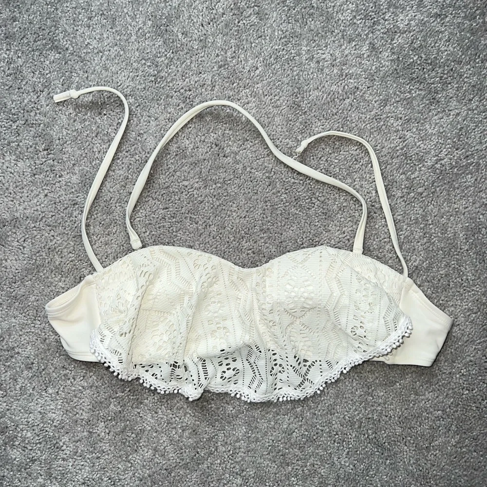 White Lace Bikini Top - Picture 2 of 5